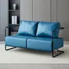 Cadeira sofá de ferro forjado, estilo vintage, estilo industrial, luxo leve, design simples, sofá para área de estar da sala de estar, sofá pequeno de um lugar de designer