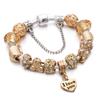 Pulsera de oro KC con colgante de corazón de melocotón y cuentas de aleación de bricolaje Panjia de eBay, una generación de Amazon transfronterizo