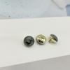 Botón Metálico de Ojo de Gato Perlado de Moda Piedra Artificial Patrón de Mármol Camisa de Pierna Alta Suéter Abrigo Botón Metálico