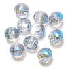 Contas Soltas de Cristal de 96 Lados com Furo Grande 12-16mm Contas de Terra Bolas de Vidro Galvanizadas Materiais para Joias DIY