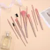 Set de 12 Brochas de Maquillaje de Fibra Ultrasuave, Brocha para Polvos para Niña, Pincel para Ojos, Disponible Exclusivamente para Ventas Transfronterizas