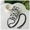 Funda con cordón para iPhone 15, diseño creativo de cocotero, transparente, suave, para Apple 14, Pro Max, 12 y 13