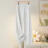 Pantalones Rectos de Pierna Ancha para Mujer, Bestseller de Otoño, Tiro Alto, Sueltos, Adelgazantes, Para Ir al Trabajo, Estilo Simple, Pantalones de Moda para Mujer