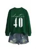 Capítulo 40 Amazon eBay Loja Independente Casual Confortável Feminino Outono Inverno Gola Redonda Manga Longa Moletom Camisa Base