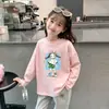 Nuevo Top Infantil Súper Lindo 2026, Hermosa Camiseta Básica, Estampado de Dibujos Animados de Primavera, Algodón Puro, Manga Larga para Niñas