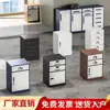 Mesita de noche, gabinete de acero, gabinete bajo para la oficina, gabinete de almacenamiento con cajones, gabinete pequeño para debajo del escritorio, gabinete multifuncional, gabinete metálico con cerradura