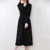 Vestido de punto de cachemira de otoño e invierno Vestido de línea A de pura lana con cuello en V para mujeres embarazadas Vestido suéter holgado para el vientre al por mayor