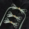 Botones de Rana Qipao Cola Larga Mariposa Cuentas Doradas Botones Estilo Chino Cuentas de Jade Botones con Borla Hecho a Mano Nuevo Estilo Chino Hanfu