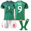 2223 México uniforme de futebol em casa 9 Raul 14 casa 16 camisa verde 18 terno de camisa infantil