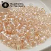 Cuentas de Semilla Preciosa Importadas de Chequia, 4 mm, Núcleo Teñido Perlado de Unicornio para Pulseras, Collares y Accesorios de Joyería Hechos a Mano