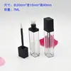 7ML en stock tubo cuadrado plano para brillo de labios tubo vacío DIY tubo vacío para brillo de labios botella vacía sub-botella para brillo de labios material de embalaje para tubo de brillo de labios