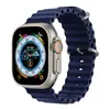 Adequado para Apple Watch 8ª Geração Ultra Watch 49mm Pulseira de Silicone Oceano para Apple Watch Substituição Modelo Apple