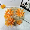 Flor de simulación tres cabezas epiphyllum dahlia boda diy material de flor artificial flor de seda decorativa ventas directas de fábrica