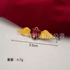 Popular Estilo Gótico Transfronteiriço Pingente Coração de Pêssego Popular Alto Padrão Coração Dourado Asas Acessórios de Joias DIY