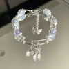 Nuevo Pulsera de Amatista China Contraste Lujo Ligero Nicho Sensación Exquisita Pulsera de Hada Regalo para Novia Pulsera de Flor de Glicina
