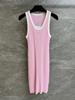 Bienes Nanyou de Shenzhen~25 Chaleco Rosa Estilo Chanel Manga Corta Casual Versátil Vestido sin Mangas Chaleco Estilo Chanel para Mujer