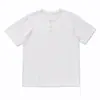 Amekaji 260g Cuello Henry Manga Corta Vintage Algodón Puro Tipo Duro Fitness Sencilla Camiseta para Hombre Venta al por Mayor Transpirable Resistente a las Arrugas