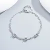 S925 Prata Esterlina Completa 3 Pedras Principais 5,2mm Cravação Vazia DIY Huazi Diamante Anel Pulseira Mobius Infinito Joias de Mão
