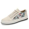 Tênis cano baixo masculino primavera e verão 2024 nova chegada palha veludo cotelê pano sapatos masculinos planos distintos sapatos da moda para estudantes