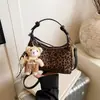 Bolso de Hombro Retro Americano Estampado de Leopardo 2026 Estilo Perezoso para Mujer Bolso de Mano para Compras y Viajes Gran Capacidad