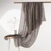 2026 Chal Jacquard de Lana Estilo Nuevo Teñido con Marca de Agua para Mujer, Bufanda Delgada para Todas las Estaciones, Primavera y Verano, Bufanda de Exterior con Patrón de Color Sólido