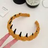 Diadema de Terciopelo de Peluche ~ Celebridad de Internet Coreana Linda Felpa Artefacto Craneal Alto para Lavado de Cara con Dientes Antideslizante Accesorios para el Cabello de Otoño e Invierno