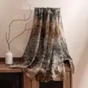 Bufanda de Seda Nueva Colección Primavera-Verano con Protección Solar para Mujer, Bufanda Ligera de Gasa, Bufanda para Vacaciones en la Playa, Chal de Doble Uso para Aire Acondicionado