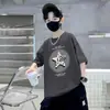 Camiseta de Manga Corta de Algodón Puro para Niños Verano 2026 Nuevo Estilo Top de Manga Media de Primavera y Verano para Niños Camiseta de Moda Urbana Tendencia para Niños