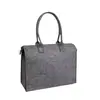 Bolsa de feltro personalizada pelo fabricante com zíper, bolsa de mão de feltro de grande capacidade, design simples, logotipo personalizável