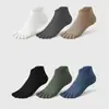 Calcetines de Cinco Dedos para Hombre, Calcetines Finos de Algodón para Verano, Anti-Olor, Transpirables, Absorbentes de Sudor, Calcetines sin Costuras en la Punta para Hombre, Calcetines Deportivos
