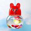 Puesto de mini pecera portátil para niños, botella QQ, botella de tortuga, taza de medusas, caja de peces de colores transparente, puesto de mercado nocturno, venta al por mayor