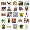 Preço FixoCompra Direta Transfronteiriça de 50 Adesivos de Emojis Populares de Celebridades da Internet, Capas de Celular Divertidas e Peculiares, Protetores de Garrafa d'Água