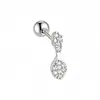 Clavo de acero inoxidable chapado en oro de 18 quilates con circonita para cartílago, joyería de piercing microincrustada, exquisita y compacta