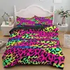Juego de cama de tres piezas transfronterizo con estampado de leopardo digital 3D de poliéster Amazon a mapa se puede configurar