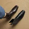 Nuevas botas Martin de punta cuadrada para otoño e invierno, comercio exterior transfronterizo, botines de tacón grueso, ajustados retro, botas elásticas con cremallera trasera, botas negras para mujer