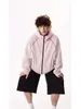 Sudadera con capucha de cárdigan de marca de moda retro americana con bloques de color para hombre y mujer, chaqueta de cárdigan casual holgada de otoño