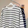 Estilo Coreano Viaje Diario Estampado Digital Unisex Moda Tendencia Marca Primavera Otoño Invierno Manga Larga Ropa de Hombre Camiseta Rayada