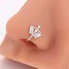 Pinza para la Nariz en Forma de U sin Perforación Estilo Europeo y Americano Transfronteriza Moda Creativa Corona de Cruz de Circonita Stud para la Nariz Anillo para la Nariz Personalizado