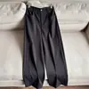2026 Calças Pretas Novas, Calças Retas Largas, Calças Casuais de Três Quartos, Calças Wide Leg Femininas Atacado H14DK6831