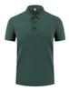 Novo Produto de Verão 2026: Camisa Polo Jacquard Estilo Floresta Gola Abacaxi Piquet Duplo Cor Sólida Lapela Destaque Live Stream Manga Curta Camiseta