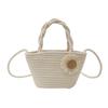 Bolso tejido para mujer, nuevo bolso de hombro informal de moda 2023, popular bolso cruzado de verano, bolso de mano tipo cubo