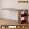 Escritorio Estilo Medieval para Uso Doméstico, Escritorio de Computadora Retro Semi-Cerrado, Tocador de Esquina para Habitación de Niñas, Mesa con Gabinete de Almacenamiento Integrado
