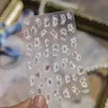 Adesivos de Nail Art em Relevo, Adesivos de Unha Brilhantes de Luxo Leve, Materiais de Nail Art Florais Rosa Retrô, Strass Decorativos para Unhas