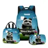 Mochila Escolar 3D de Filme Novo Mochila Lancheira Estojo Conjunto de Três Peças