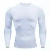 Camiseta Térmica Ajustada de Manga Larga para Hombre, Ropa Deportiva de Running, Atletismo, Entrenamiento Deportivo, Baloncesto, Base, Alta Elasticidad, Secado Rápido, Transpirable, Ropa de Fitness