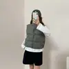 Chaleco de Algodón de Comercio Exterior para Mujer 2025 Otoño e Invierno Nuevo Estilo Coreano Chaleco de Algodón Holgado Chaleco de Color Sólido