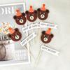 Decoração de bolos Plug-in estilo coreano ins Urso Smiley Face Borla Chuva Seda Decorações de Mesa de Sobremesa Cartão de Cozimento