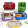 Marmita dividida de grau alimentício, apta para micro-ondas, adequada para trabalhadores de escritório e estudantes, portátil, recipiente de plástico para almoço à prova de odores
