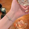Pulsera Ajustable Deslizante con Circonita en Forma de Corazón para Mujeres y Niñas, Pulsera de Joyería con Diseño de Moda Personalizado en Estilo Ins