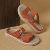 Sandalias de Playa Slip-On de Punta Redonda con Puntera Descubierta y Suela Gruesa para Mujer Verano 2025 Nuevo Estilo Retro Casual
